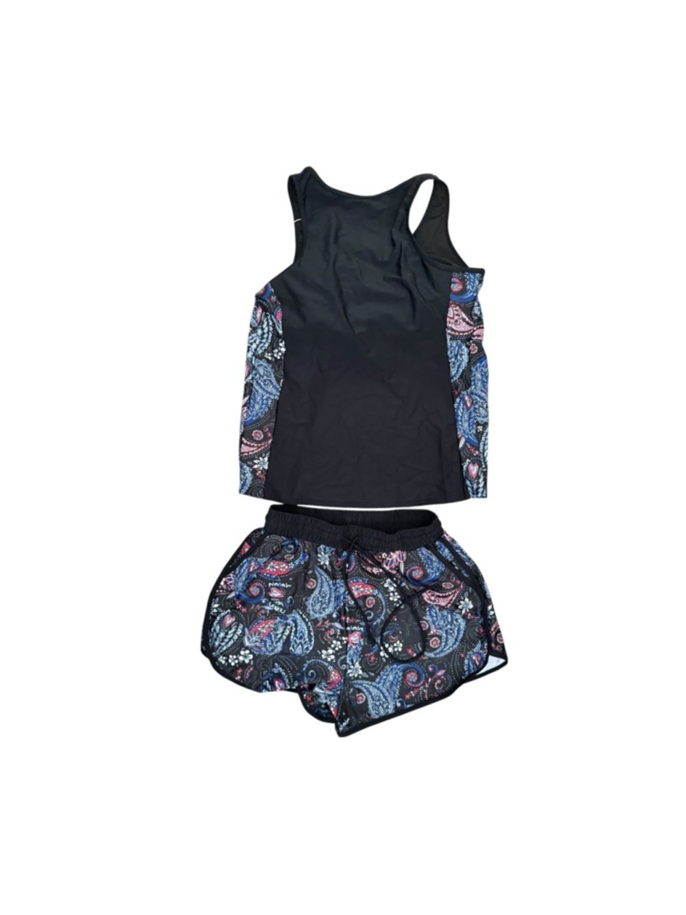 Summer Mae Tankini Swim Set Paisley Shorts Size 10 - Picture 2 of 5